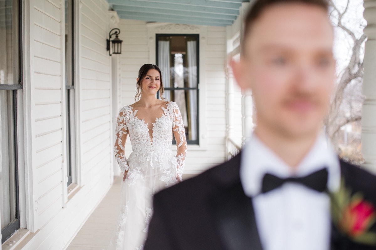 Close-up of bride's jewelry and accessories for rainy wedding day.