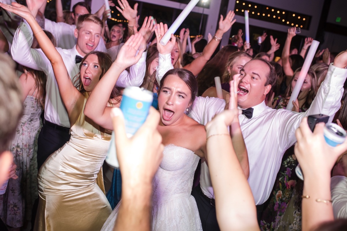 Full venue shot of Pecan Springs Ranch wedding setup in Austin