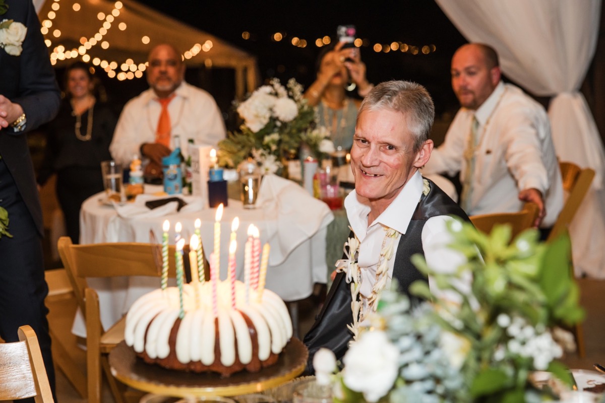 Reception details captured by The Bird and The Bear at Marble Falls venue