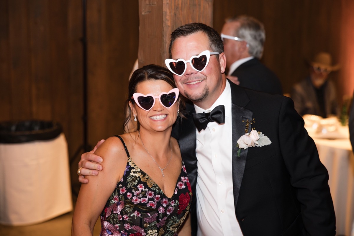 Wedding guests dancing during reception at Hidden River Ranch Lampasas