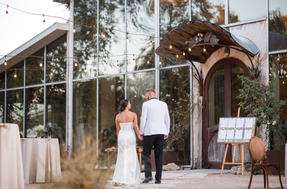 Guests enjoying appetizers during cocktail hour at Austin Barr Mansion fall wedding