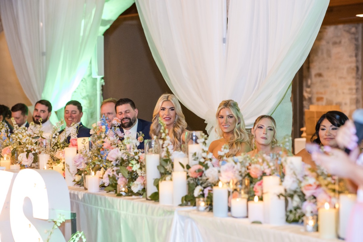 Bride A dances with father at Horseshoe Bay Resort reception