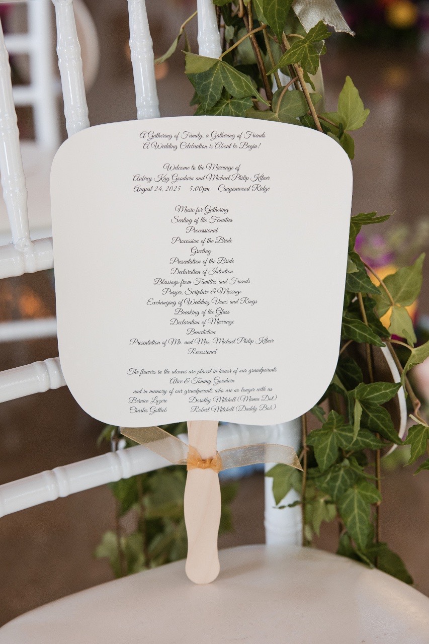 Toasts being given by the wedding party at A and M's Canyonwood Ridge reception