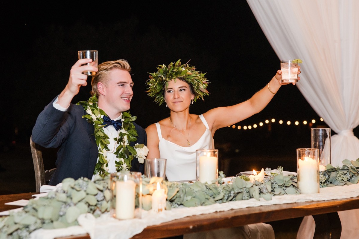 Wedding reception ambiance at The Retreat at Balcones Springs in Marble Falls, Texas