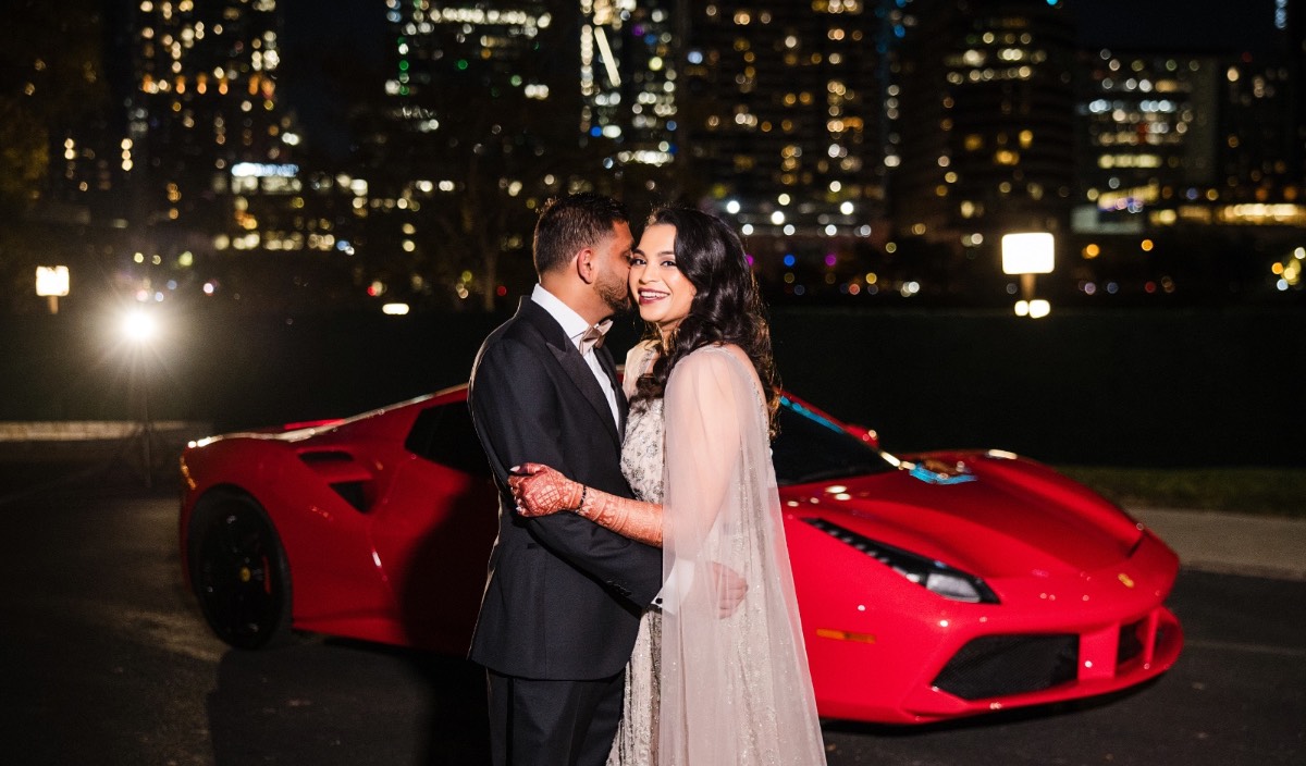 Newlyweds dancing together at Hyatt Regency Austin wedding reception