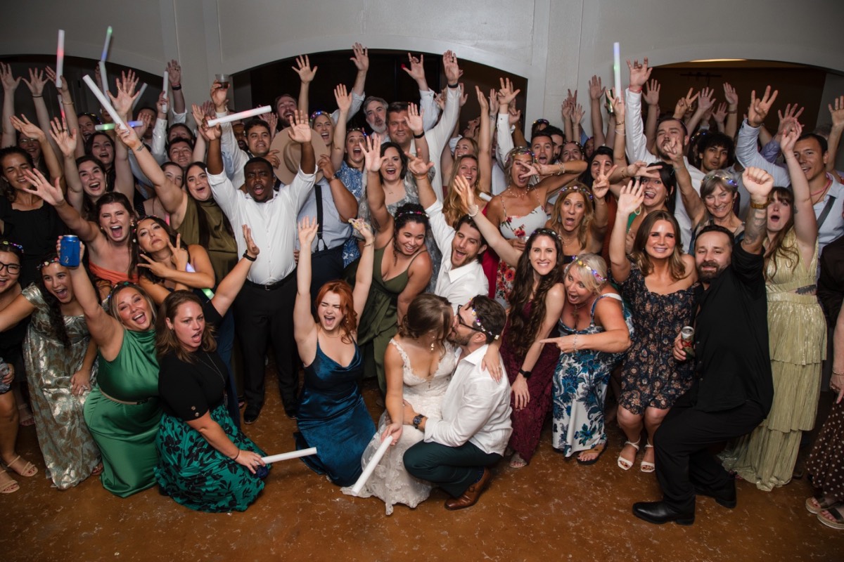 Newlyweds' grand departure at Garey House Georgetown Texas wedding celebration