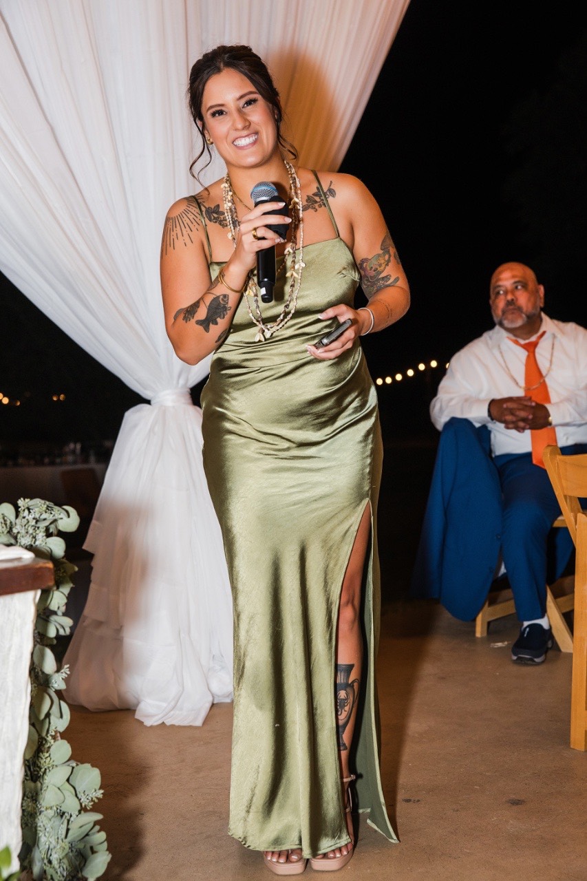 Bride dancing with father during reception at Retreat at Balcones Springs