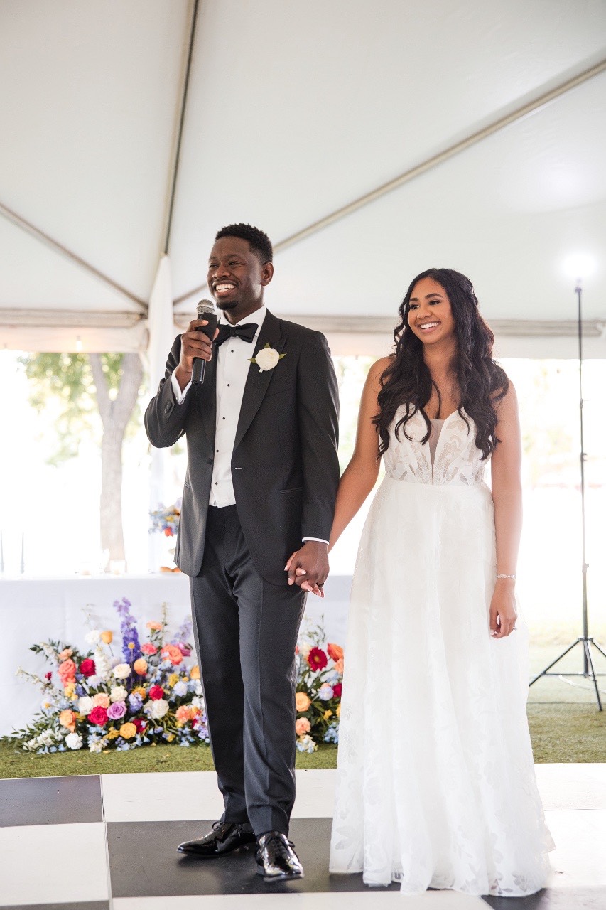 Reception dancing and celebration at Round Rock wedding venue