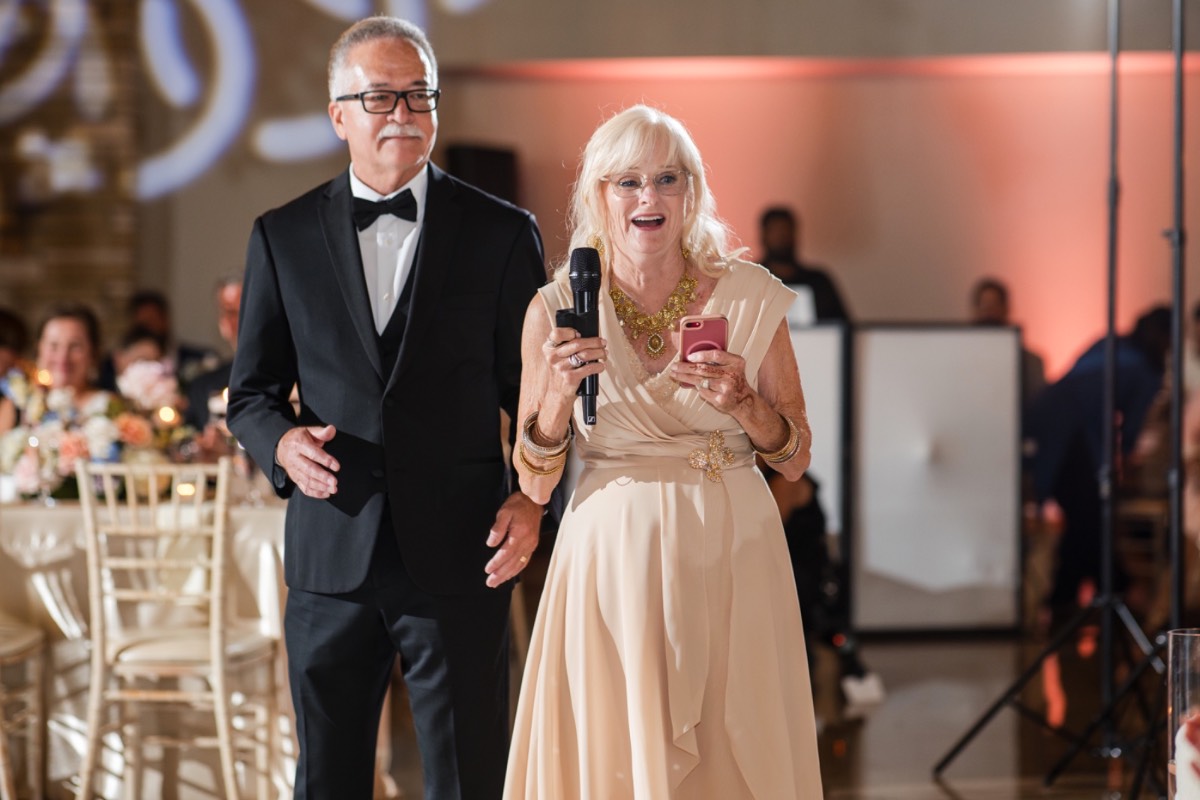 Wedding guests celebrating and dancing at Canyonwood Ridge venue