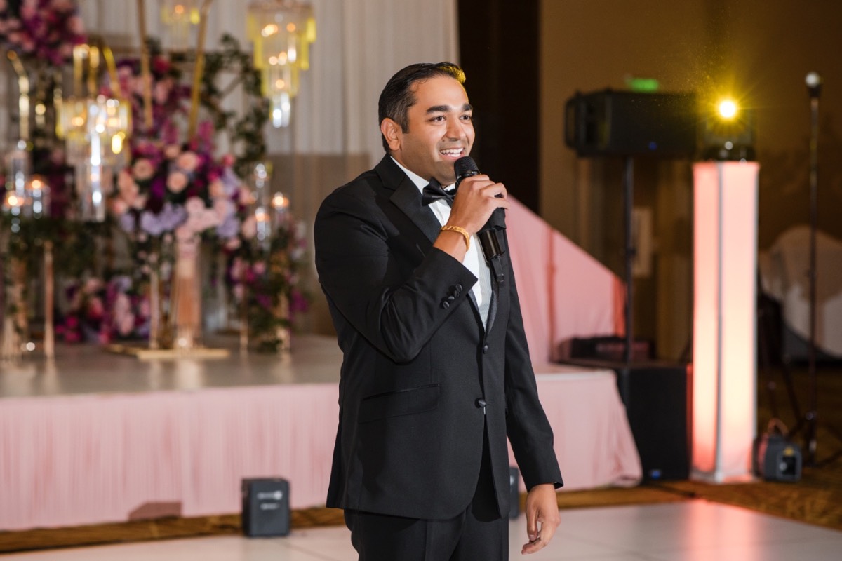 N and A dancing together during San Antonio wedding reception