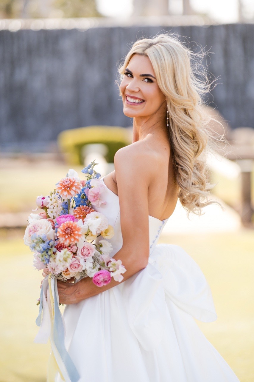 Bride A's bouquet by Joan Florals at Horseshoe Bay Resort wedding