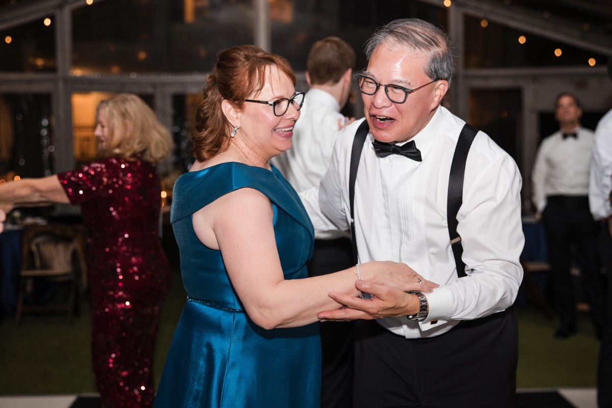 Best man toasting the couple at Woodbine Mansion wedding venue