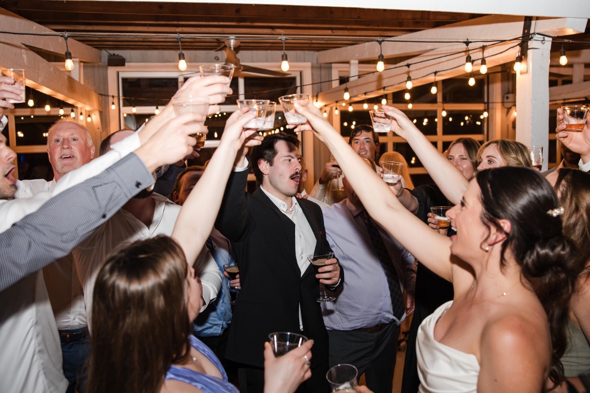 K and J dancing with guests at The Addison Grove in Austin