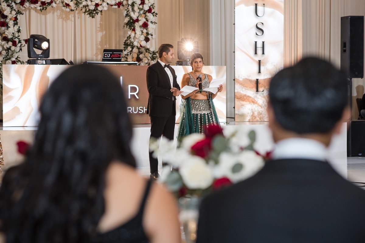 Dance floor celebration during Renaissance Austin Hotel wedding reception for M and R