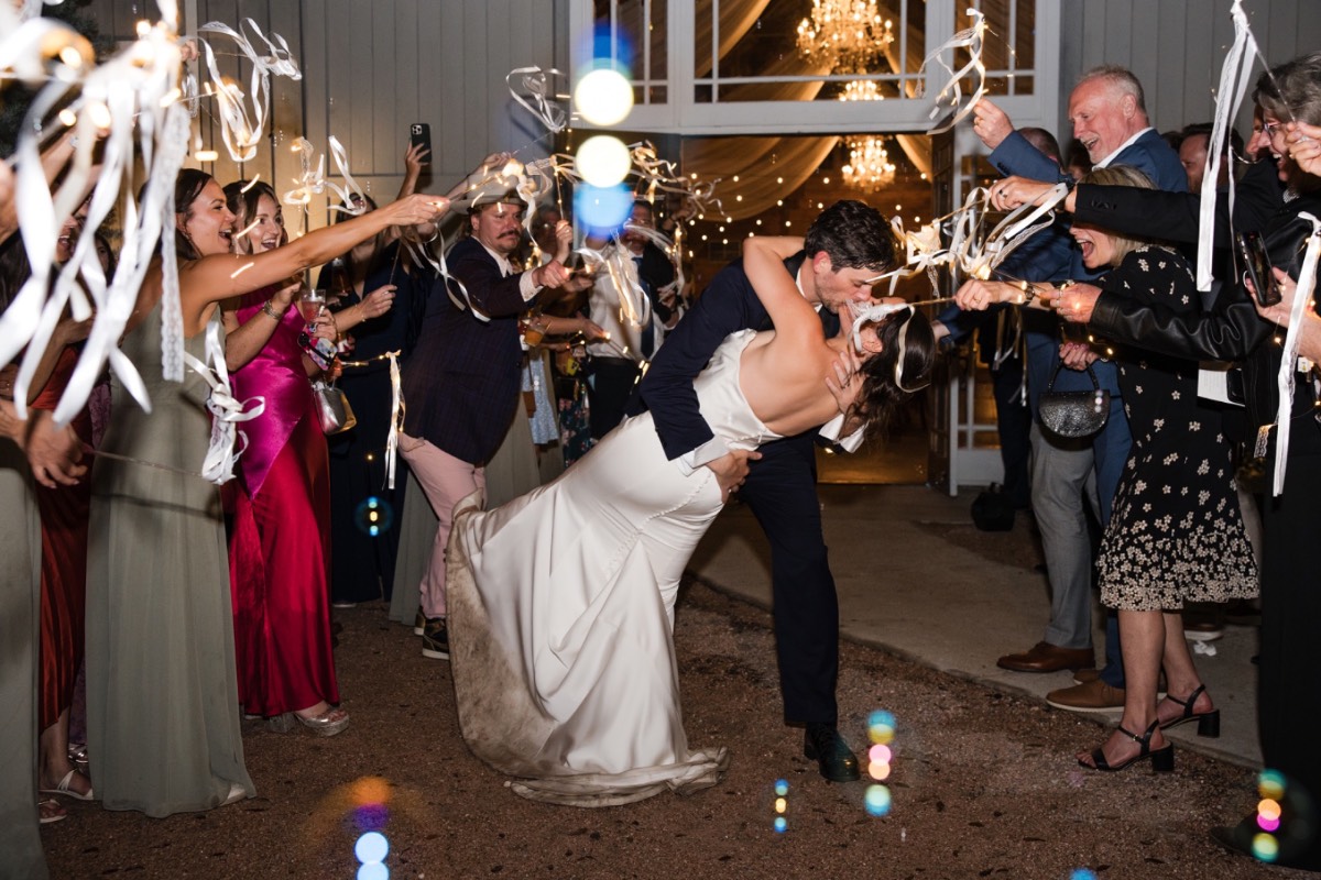 Bride K dancing with guests at The Addison Grove Austin wedding reception
