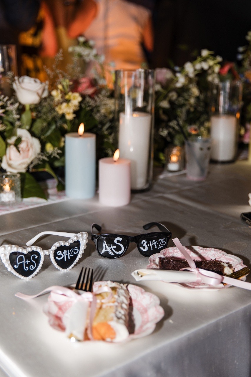 Parents of bride A and groom S celebrate at Horseshoe Bay wedding
