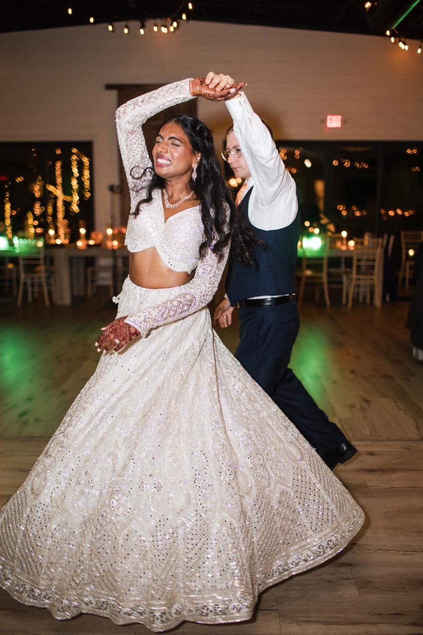 Father-daughter dance during Two Hearts One Stream wedding reception