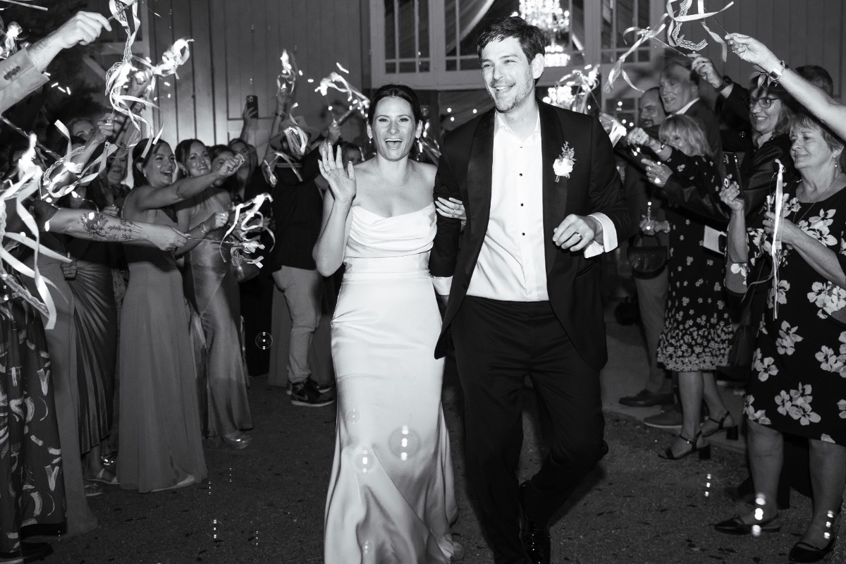 Sparkler exit of bride K and groom J at The Addison Grove Austin