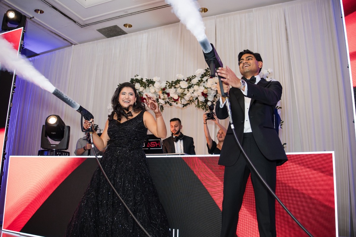 M and R's sparkler sendoff at Renaissance Austin Hotel Austin Texas wedding venue