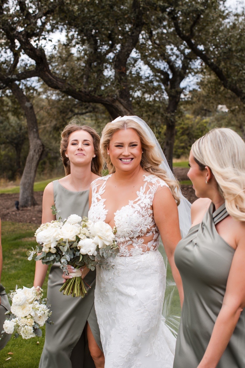 Guests dancing under lights at Canyonwood Ridge winter outdoor wedding