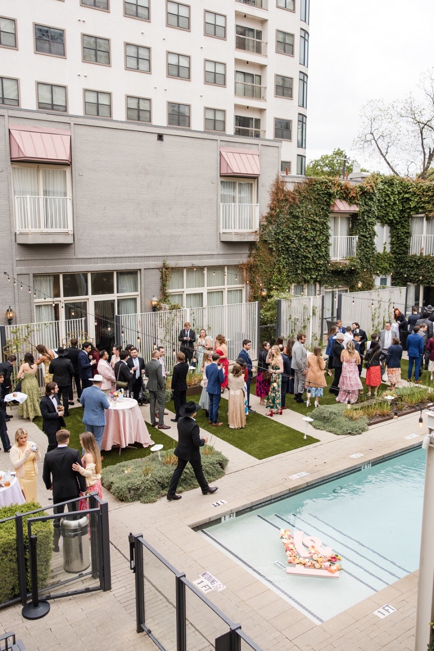 Bride and groom sparkler exit at Hotel Ella Austin