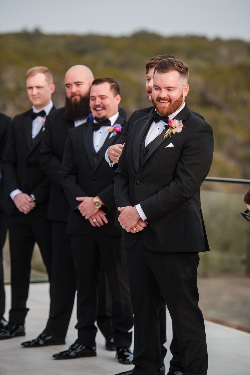 Maid of honor toast during reception dinner at Wimberley venue