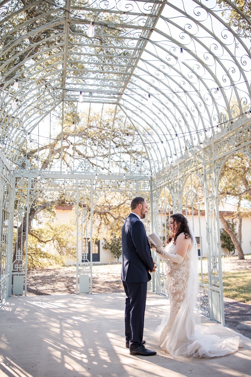 Hair and makeup details for C and C's fall wedding day preparations