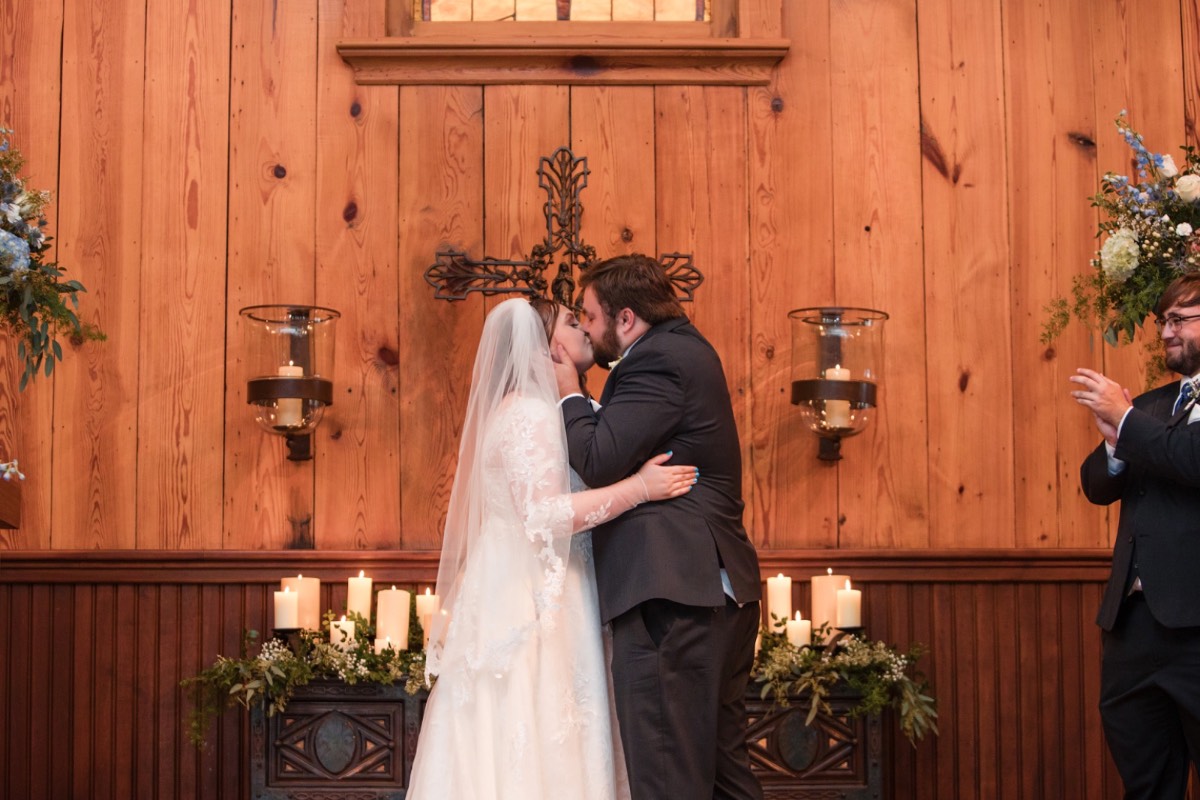 Bridesmaids in matching dresses at Old Glory Ranch wedding venue in Wimberley