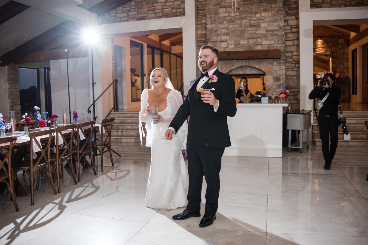 Multi-generational dancing at Videre Estate wedding reception celebration in Wimberley